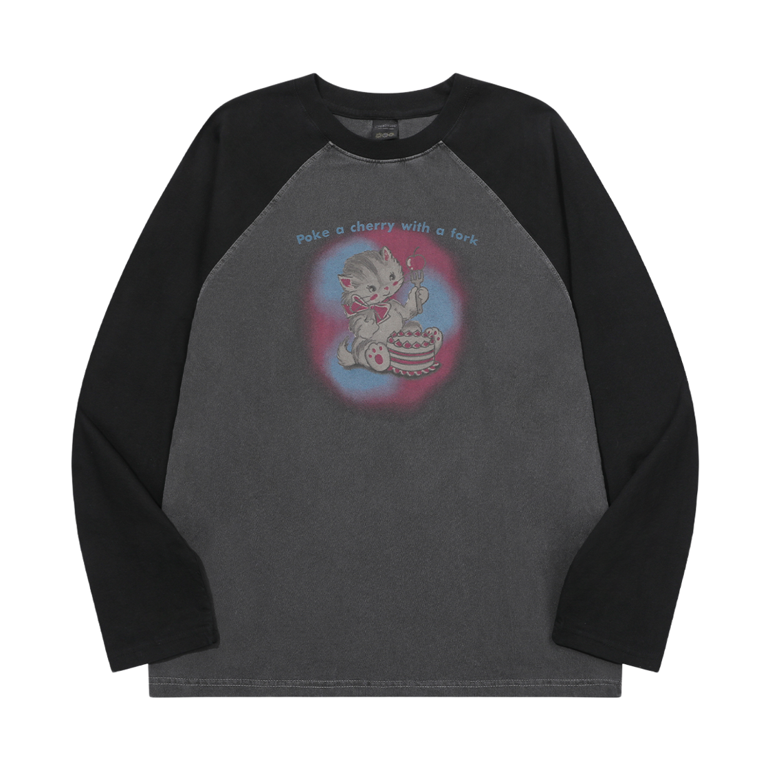 C25FA29 CPGN STUDIO Cherry Fork Raglan Pigment Long Sleeve Smoke Black