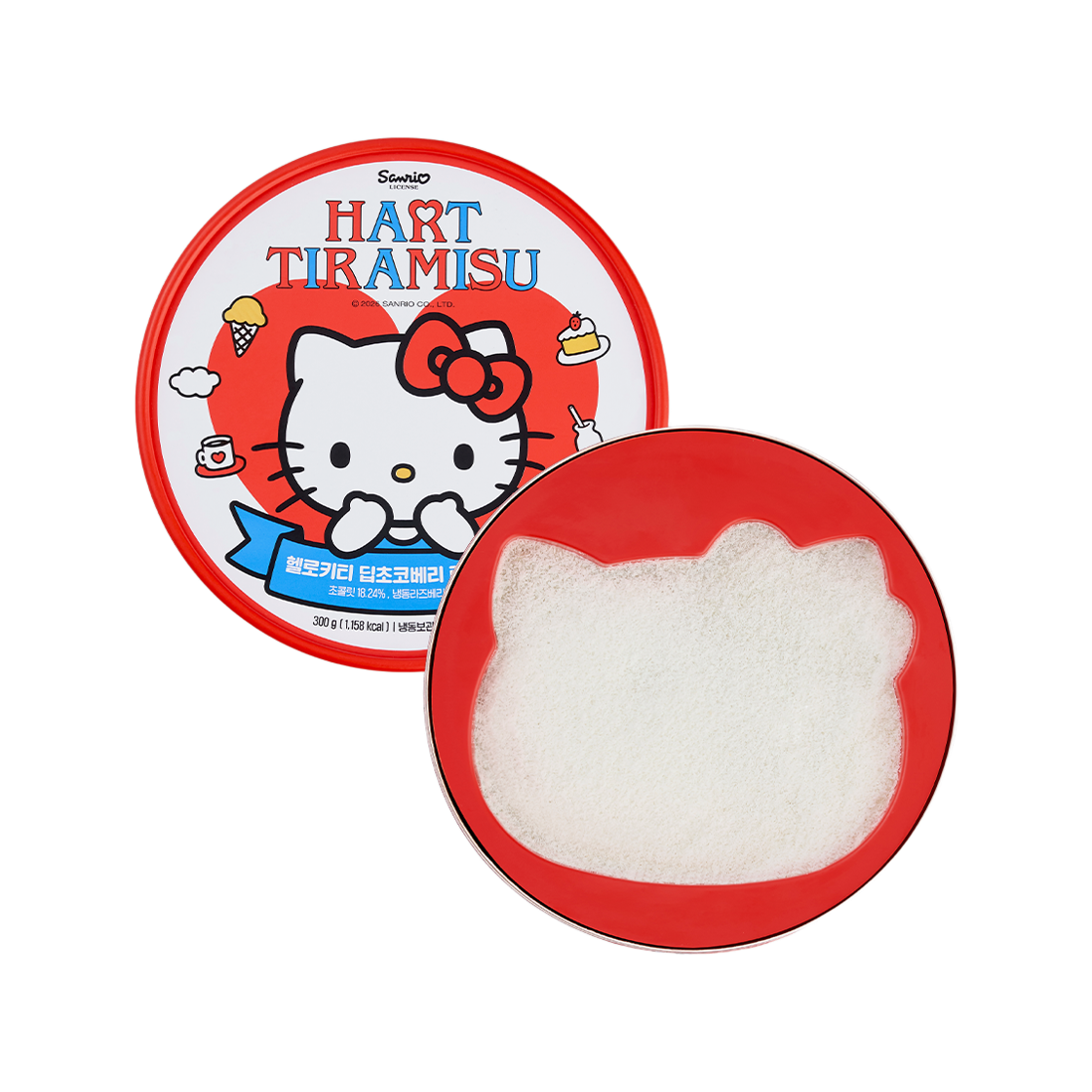 하트티라미수x헬로키티 딥초코베리 티라미수 300g 1개(+증정)(HARTTIRAMISU&HELLO KITTY Deep Chocolate Berry Tiramisu 300g 1EA)