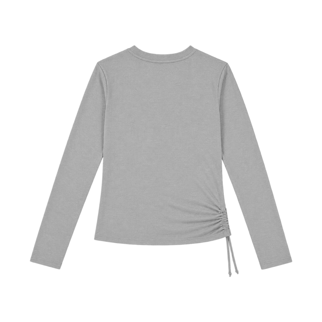 슬릭글로우 DELULU 사이드 셔링 롱 슬리브 그레이(SLEEKGLOW DELULU Side-Shirred Long-Sleeve Gray) - 2