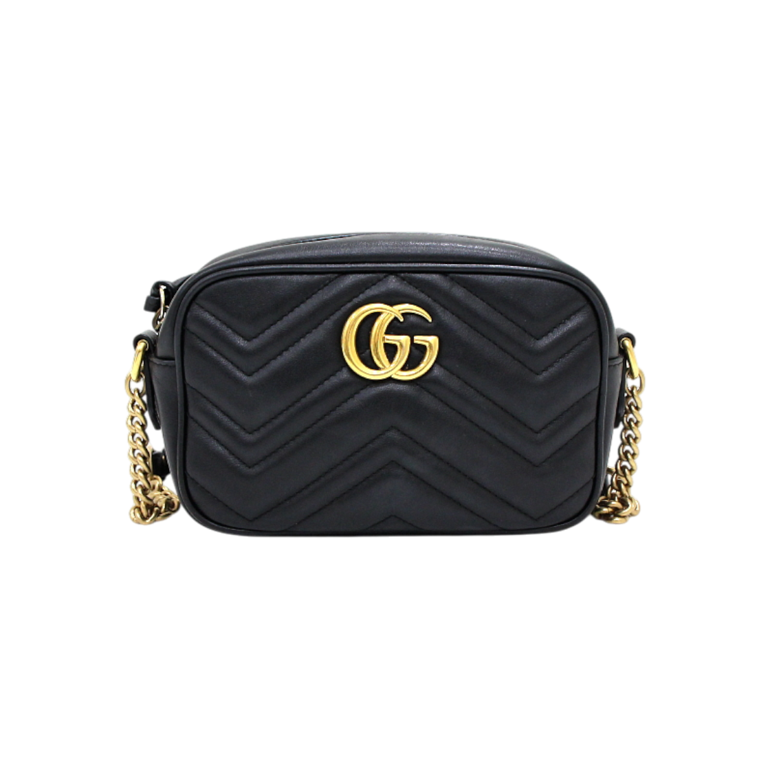 ITM3D3O2994T Gucci GG Marmont Black Matelasse Mini Chain Shoulder Bag