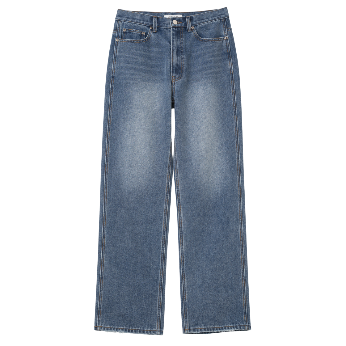 MW379MBU MILLO WOMEN Straight Work Jeans Mid Blue