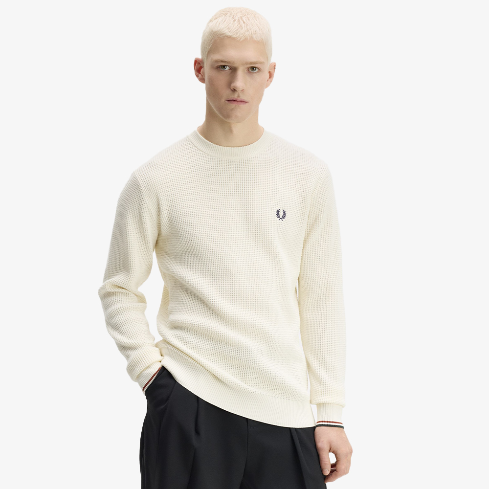 프레드페리 와플 스티치 니트 에크루(Fred Perry Waffle Stitch Knit Ecru) - 4