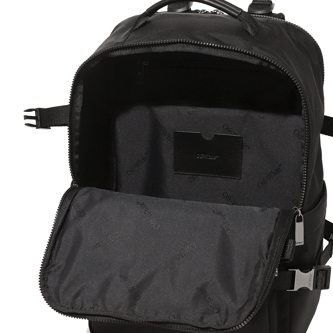 오프화이트 빅 포켓 백팩 (블랙)(Off-White Big Pocket Backpack (Black)) - 4