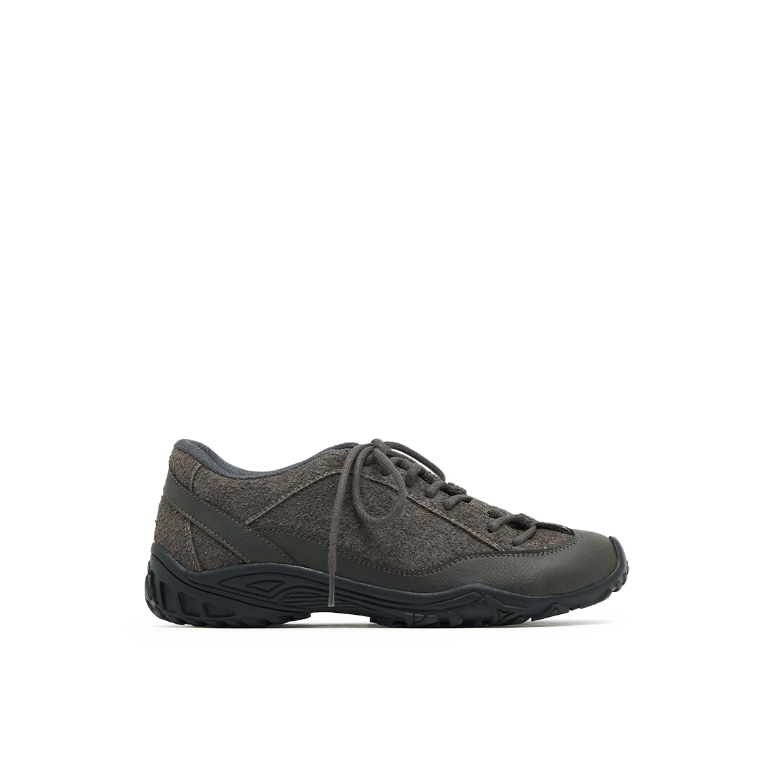 네거티브쓰리 커브드 레이스 No.2 스니커즈 버팔로 차콜(NEGATIVETHREE Curved Lace No.2 Sneakers Buffalo Charcoal)