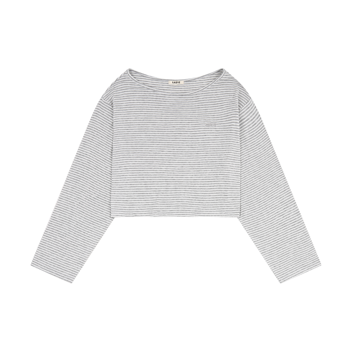레이지지 크리미 스트라이프 롱 슬리브 티셔츠 그레이(LAZYZ Creamy Stripe Long Sleeve T-Shirt Gray)