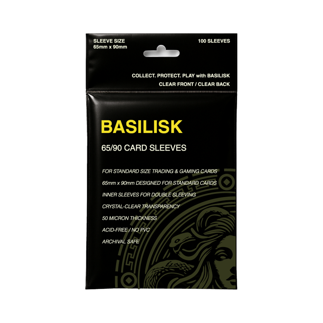 바실리스크 50M 카드 슬리브 (65x90mm), 100매(BASILISK 50M Card Sleeves (65x90mm) 100Pcs)