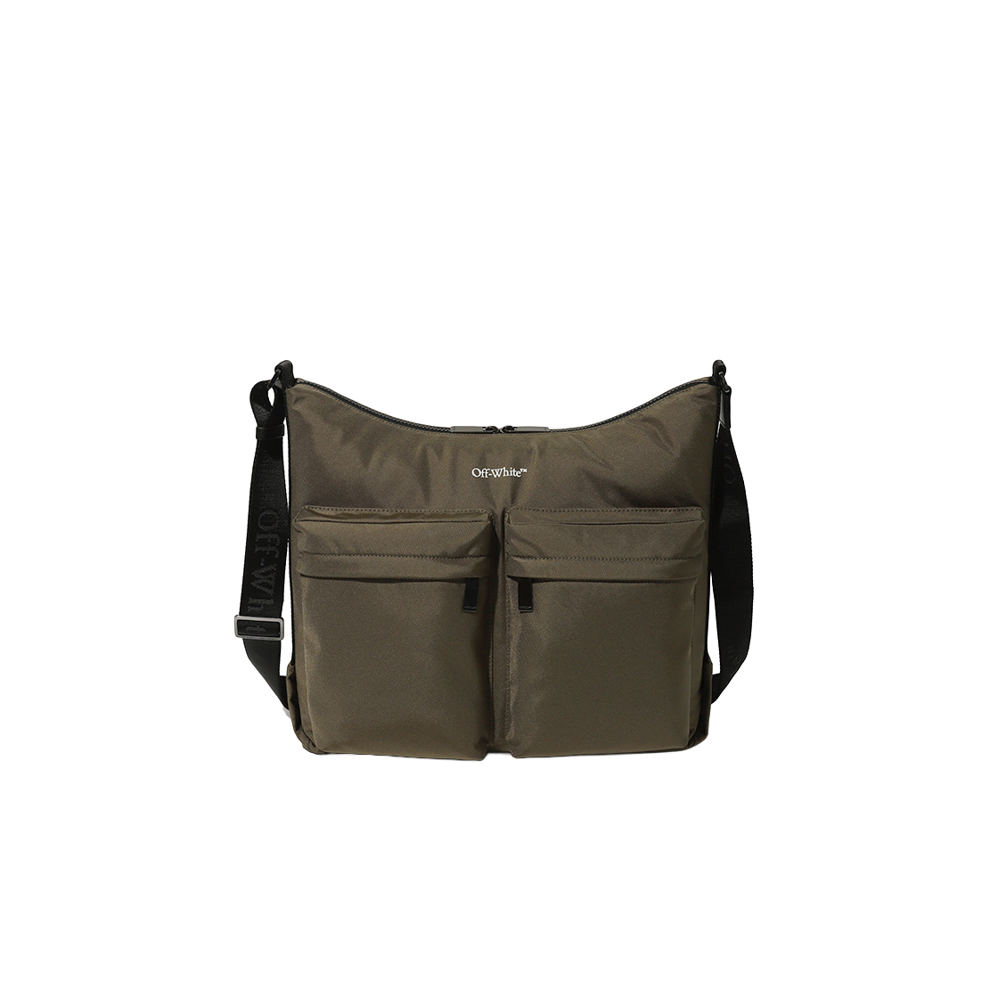 오프화이트 포켓 숄더 백 (카키)(Off-White Pocket Shoulder Bag (Khaki))
