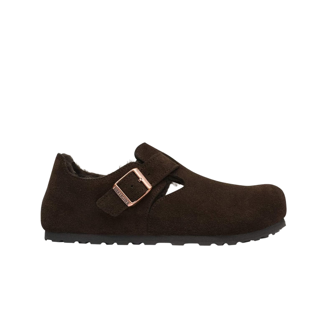 1032797 Birkenstock London Shearling Suede Leather Mocca - Narrow