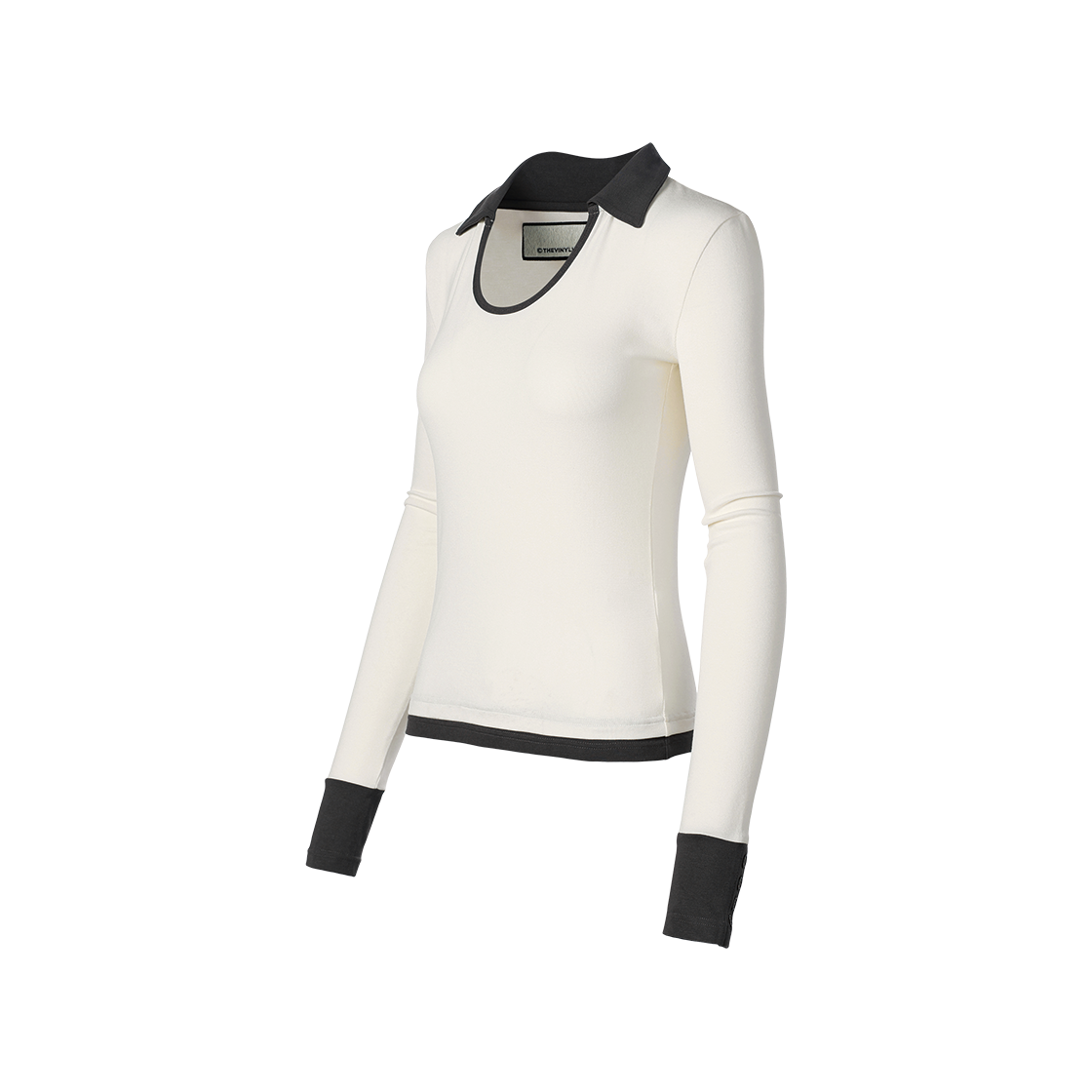 더바이닐하우스 유넥 카라 슬림 긴팔 티셔츠(W) 아이보리(Thevinylhouse U Neck Collar Slim Ls Tee(W) Ivory) - 2