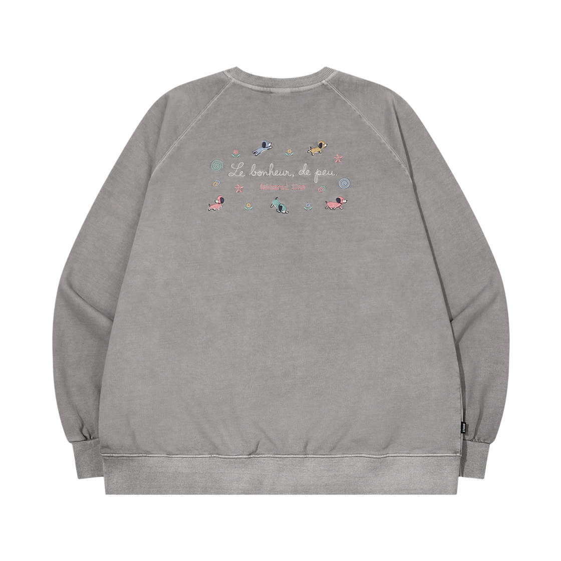 꼼파뇨 보네르 퍼피 피그먼트 레글런 맨투맨 고스트그레이(CPGN STUDIO Bonheur Puppy Pigment Raglan Sweatshirt Ghost Grey)