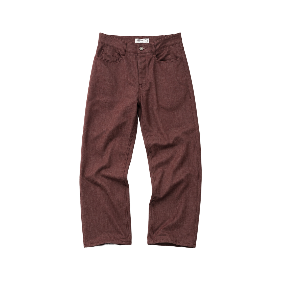 NCH26A-DB03BU CHOWOO Semi Flare Stretch Selvedge Denim Pants Burgundy