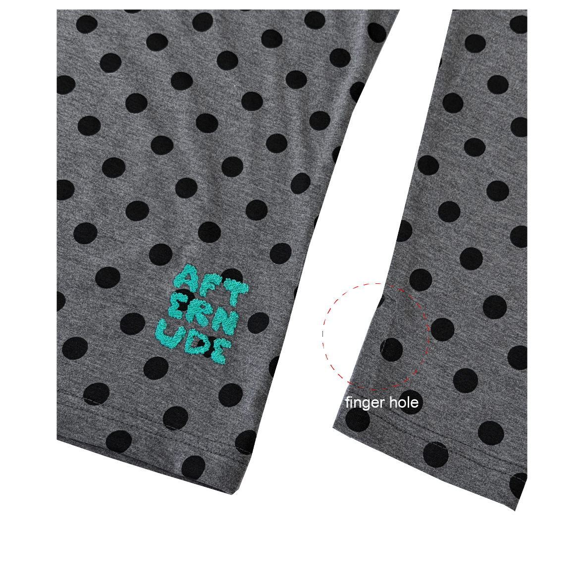 애프터누드 피코 도트 후디 차콜(Afternude Piko Dot Hoodie Charcoal) - 3