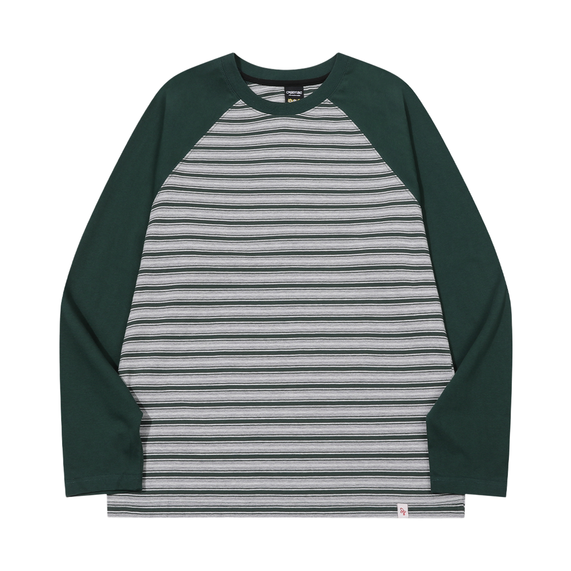 꼼파뇨 스트라이프 레글런 롱슬리브 그린(CPGN STUDIO Stripe Raglan Long Sleeve Green)