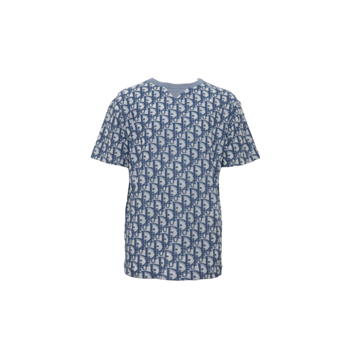ITTA8G66BU3J Dior Blue Oblique Terry Cotton Knit