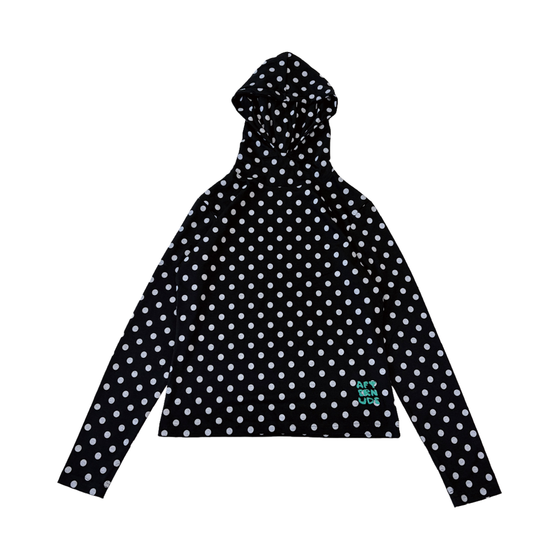 26FW 03 Afternude Piko Dot Hoodie Black