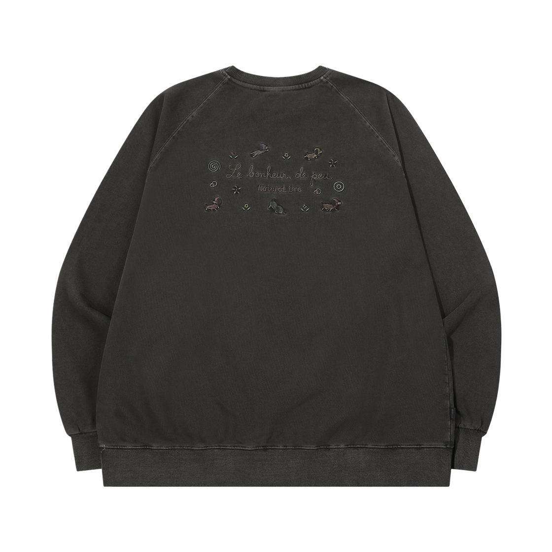 꼼파뇨 보네르 퍼피 피그먼트 레글런 맨투맨 스모크블랙(CPGN STUDIO Bonheur Puppy Pigment Raglan Sweatshirt Smoke Black)