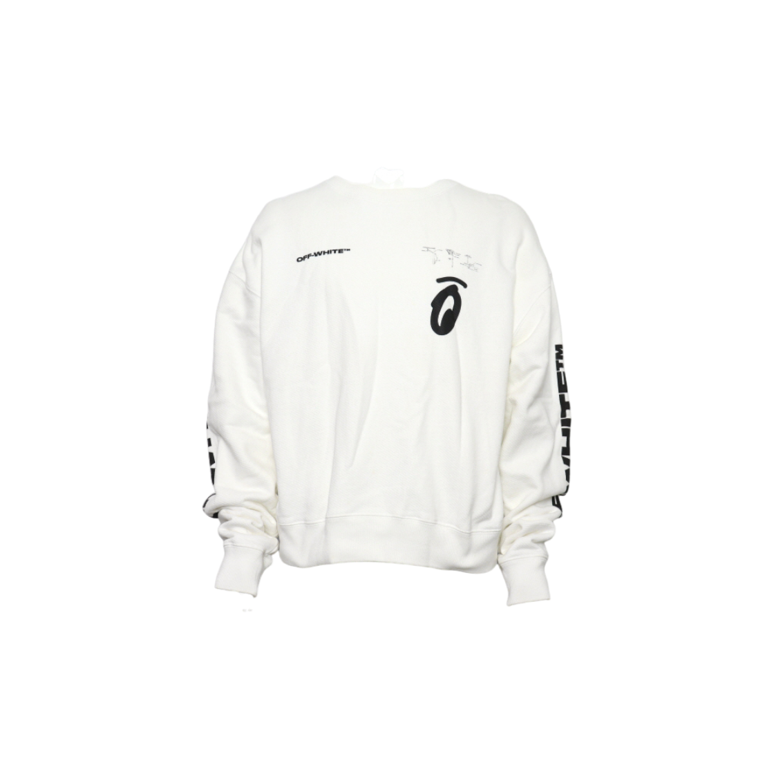 IT3DQ4G57QI4 Off-White Arrow Logo White Marker Pen Sweatshirt