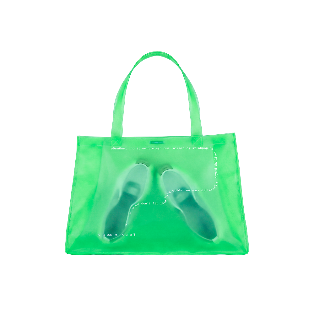 dt26ss-t20 dadgetool X-ray Jelly Shopper Bag Green