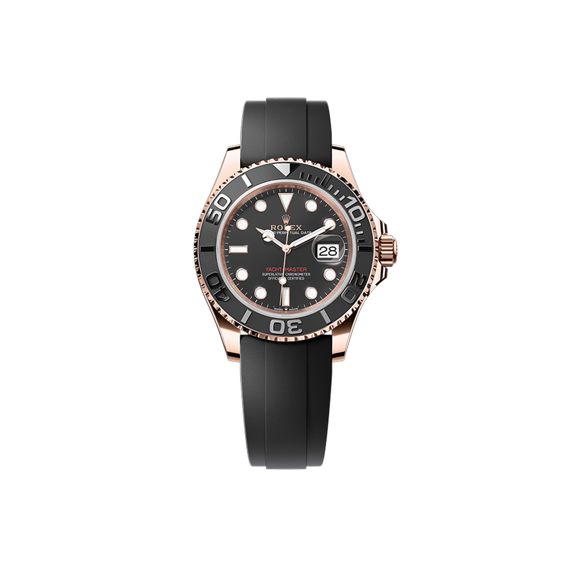 ITVCJAHKDWVF Rolex Yacht Master Black Dial Oysterflex