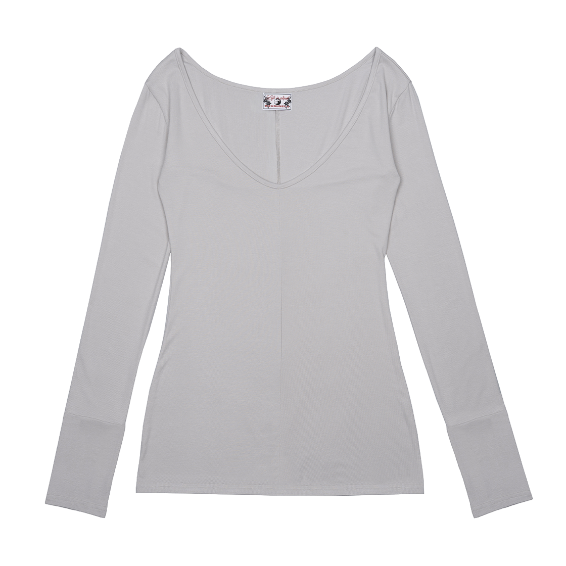 P0000ESZ Roughneck Deep U-neck Long Sleeve Ash