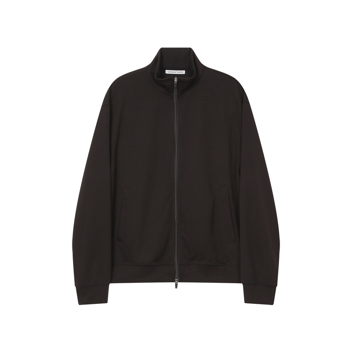 폴리테루 휴먼인덱스 스트라이프 트랙 탑 자켓 블랙 브라운(Polyteru Human Index Striped Track Top Jacket Black Brown)