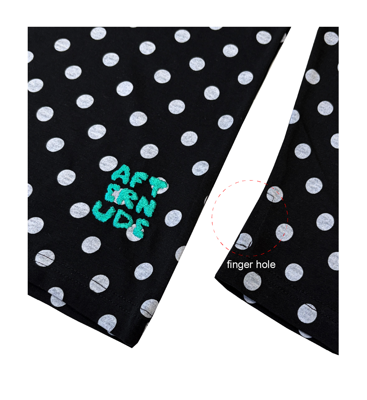 애프터누드 피코 도트 후디 블랙(Afternude Piko Dot Hoodie Black) - 3