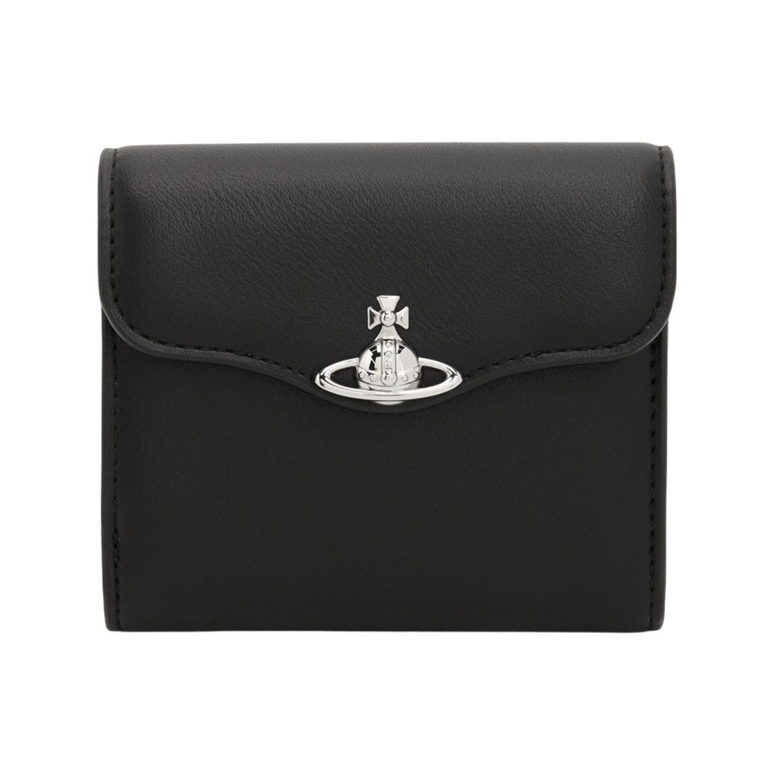 5115003TW-S0026-N401 Vivienne Westwood Smooth Leather Wallet Black