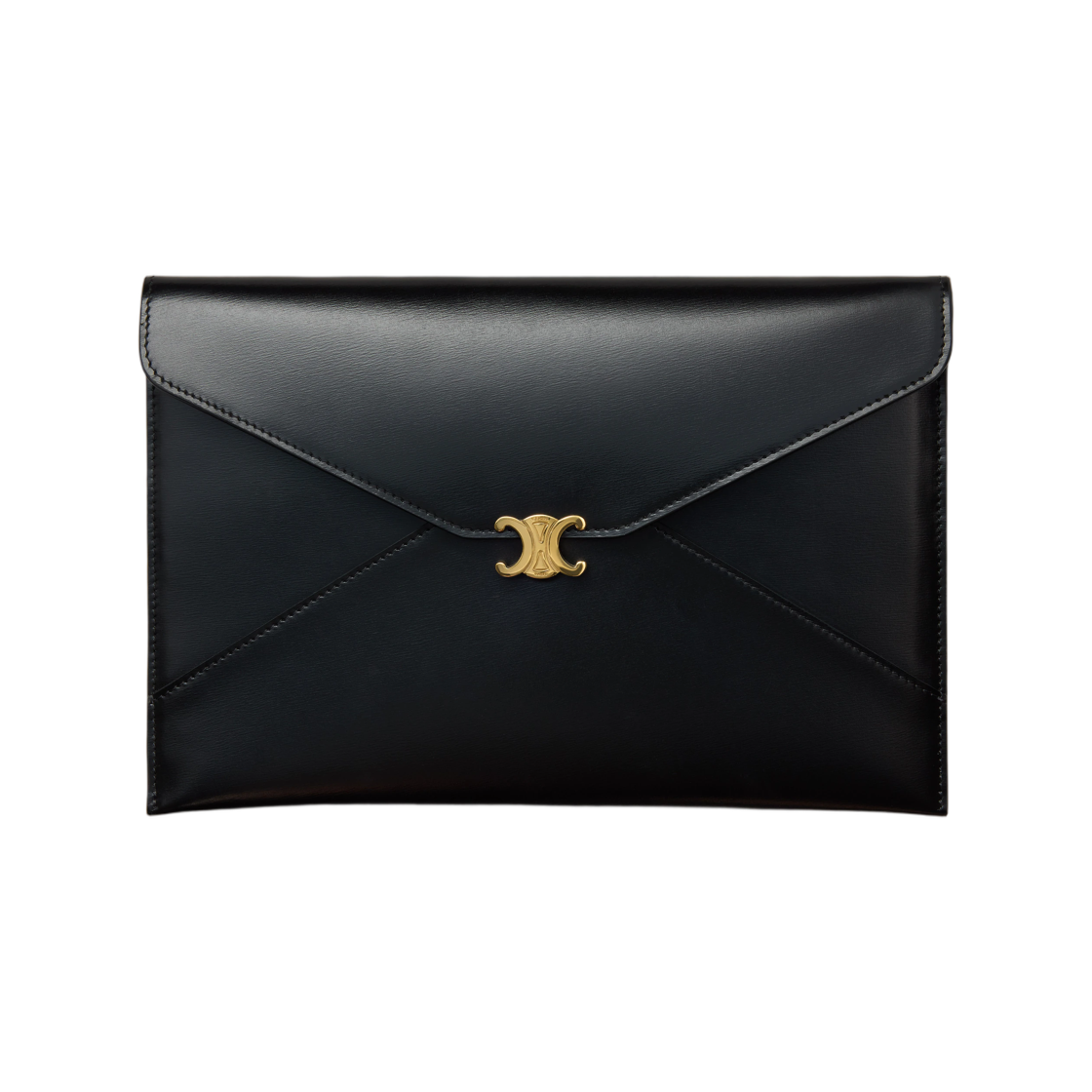 10P625Q18-38NO Celine Envelope in Shiny Calfskin Black