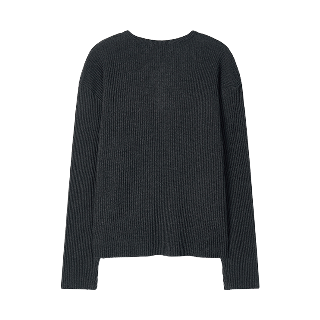 플로즈룸 텍스쳐드 리브드 코튼 헨리넥 차콜(Flawsroom Textured Ribbed Cotton Henleyneck Charcoal) - 2