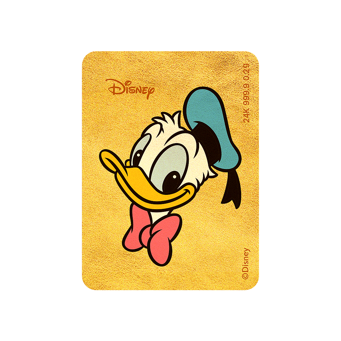 골드팡 [디즈니] 미키와 친구들 캐릭터 순금 카드 0.2g - 도날드덕 스마일(GOLDPANG [Disney] Mickey & Friends Character Gold Card 0.2g - Smiling Donald Duck) - 1