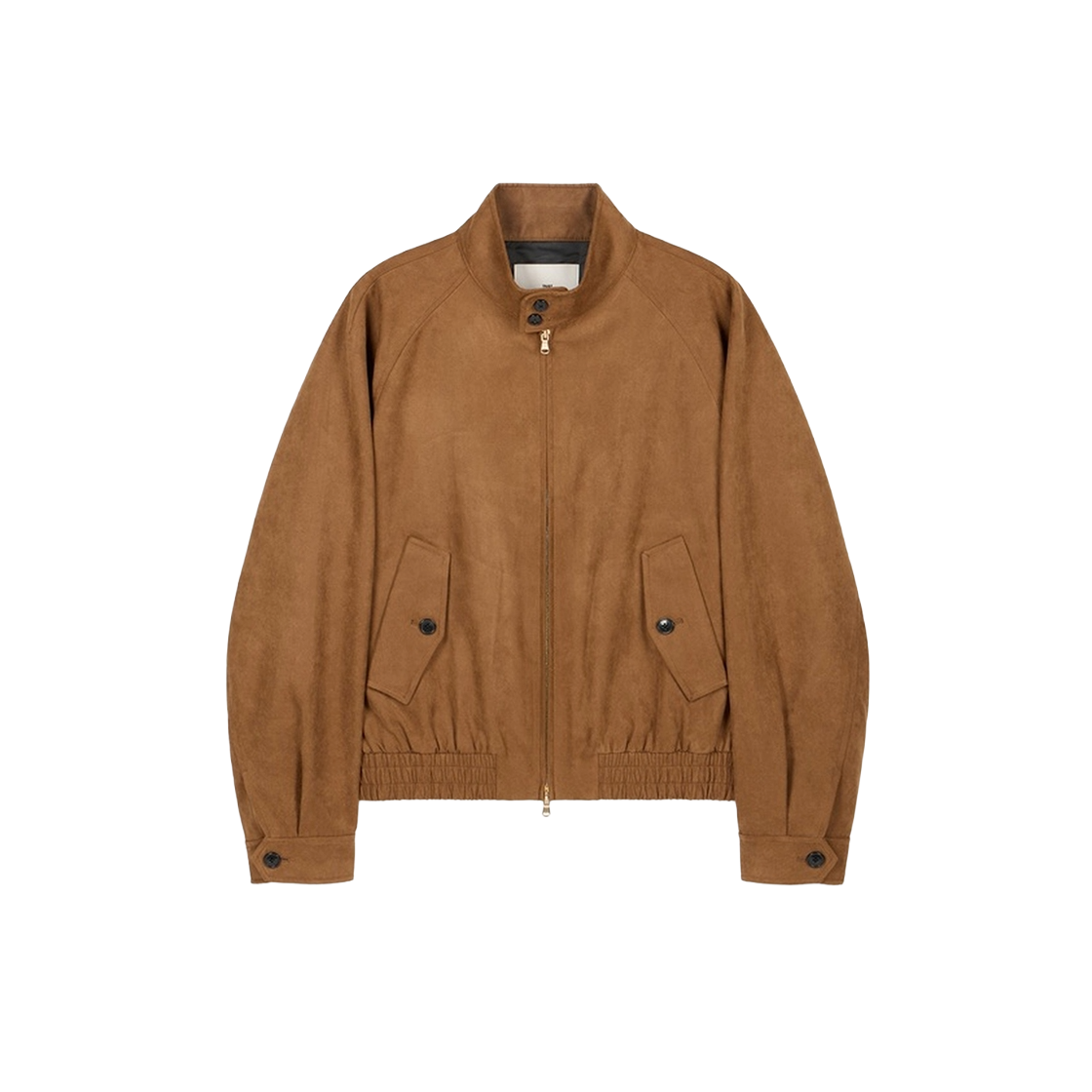 TNJU6F103CM_W TNGT W Faux Suede Harrington Jumper Camel Brown