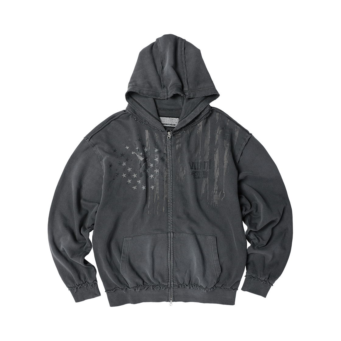 VH2GFUM483ACH Thevinylhouse America Hoodie Zip-Up Charcoal