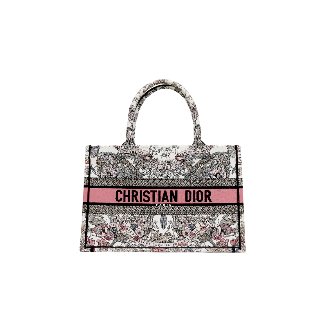 IT25CEE638BM Dior Medium Flower Embroidery Book Tote