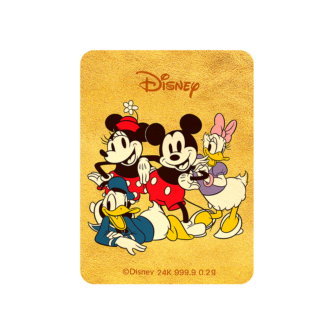골드팡 [디즈니] 미키와 친구들 캐릭터 순금 카드 0.2g - 미키와 친구들(GOLDPANG [Disney] Mickey & Friends Character Gold Card 0.2g - Mickey & Friends)