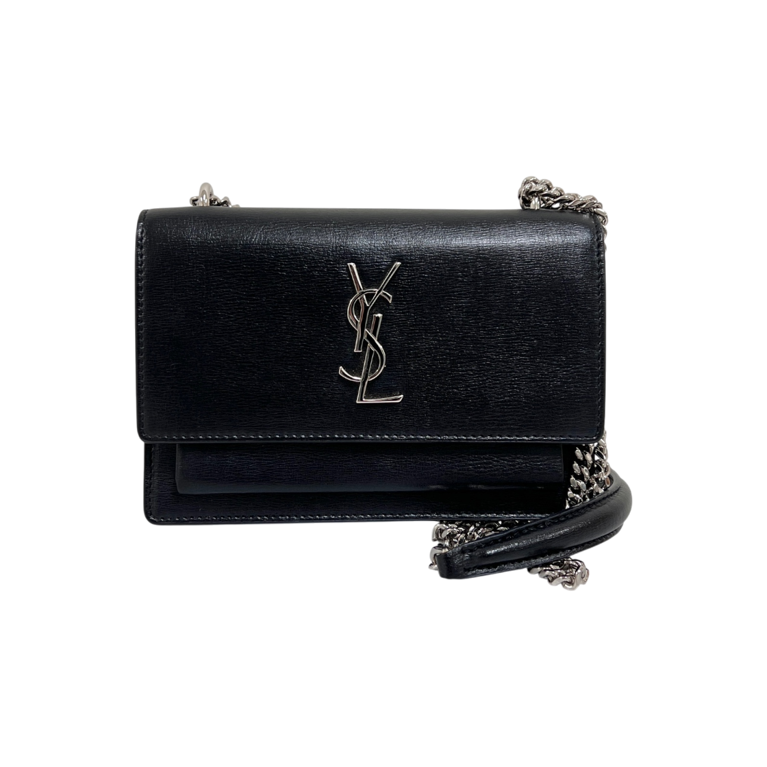 ITL3WNAAHFG9 Saint Laurent Mini Chain Crossbody Bag Black