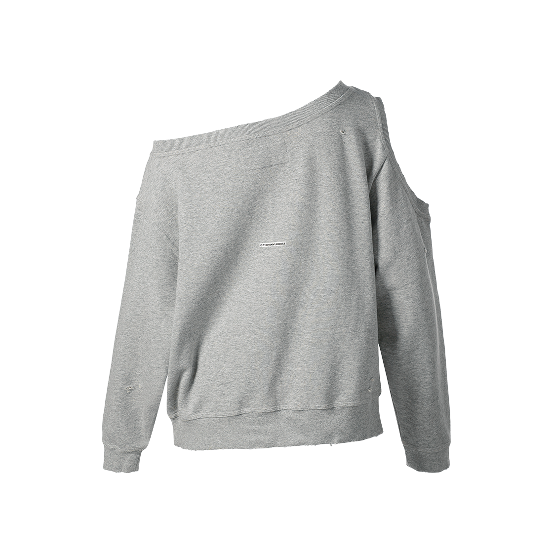 더바이닐하우스 오픈 숄더 스웨트셔츠(W) 그레이(Thevinylhouse Open Shoulder Sweatshirts(W) Grey) - 2