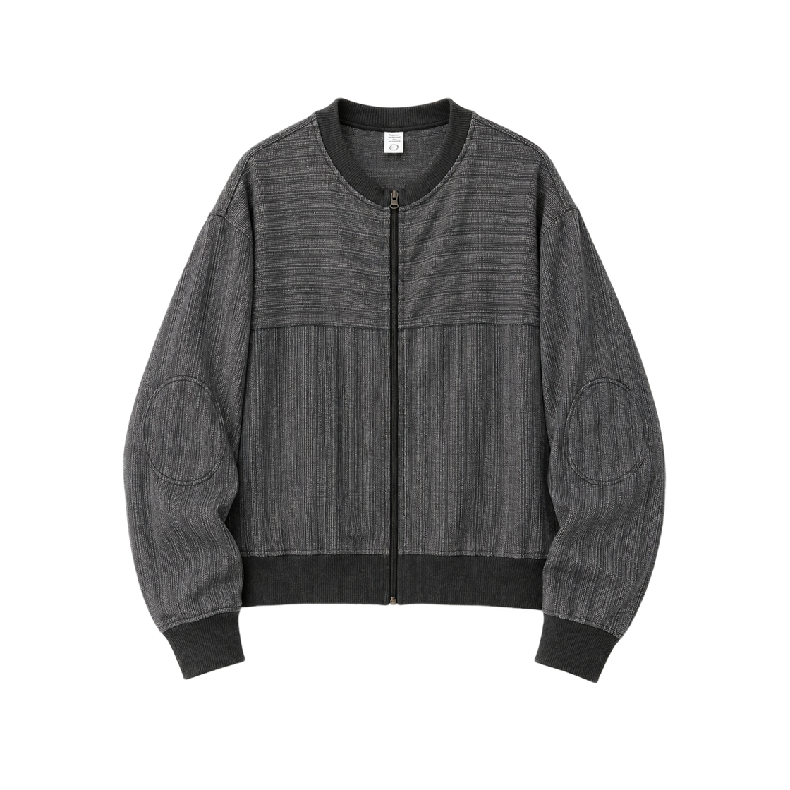 NCH26A-CO03WGR CHOWOO Jacquard Denim Reversible Zip up Washed Gray