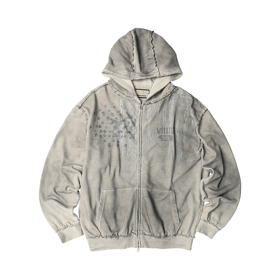 VH2GFUM483ABE Thevinylhouse America Hoodie Zip-Up Beige