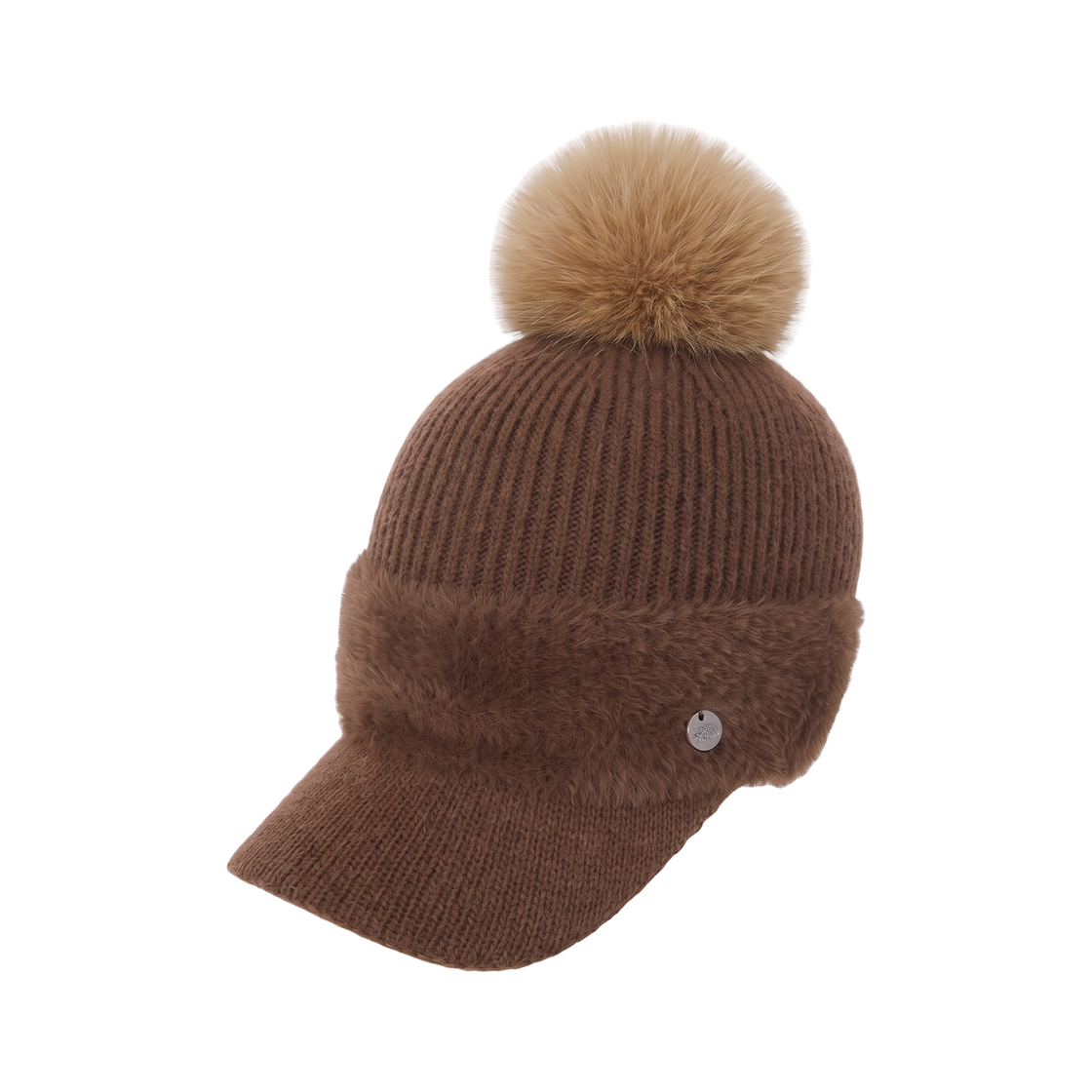 NE3CS56B (W) The North Face Warm Pompom Cap Chocolate - 26FW