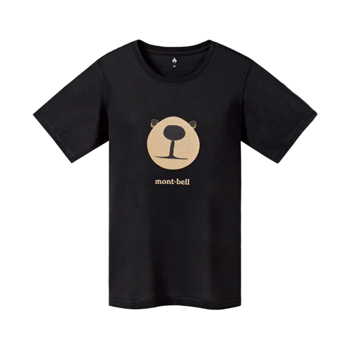 2304558 (W) Montbell Wickron Monta Bear Face T-Shirt Black