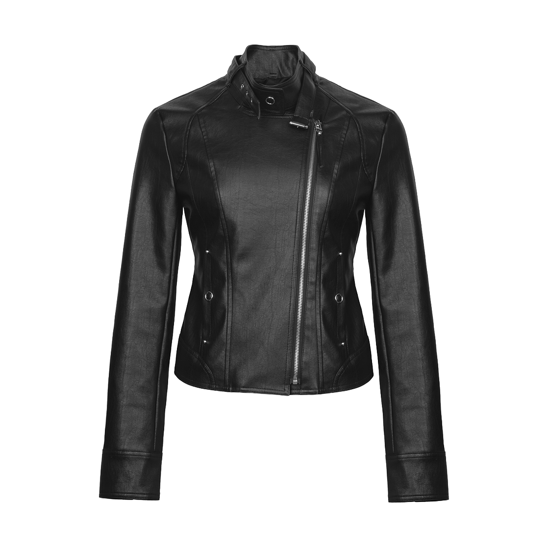 P0000ETH Roughneck Slim Line Leather Jacket Black