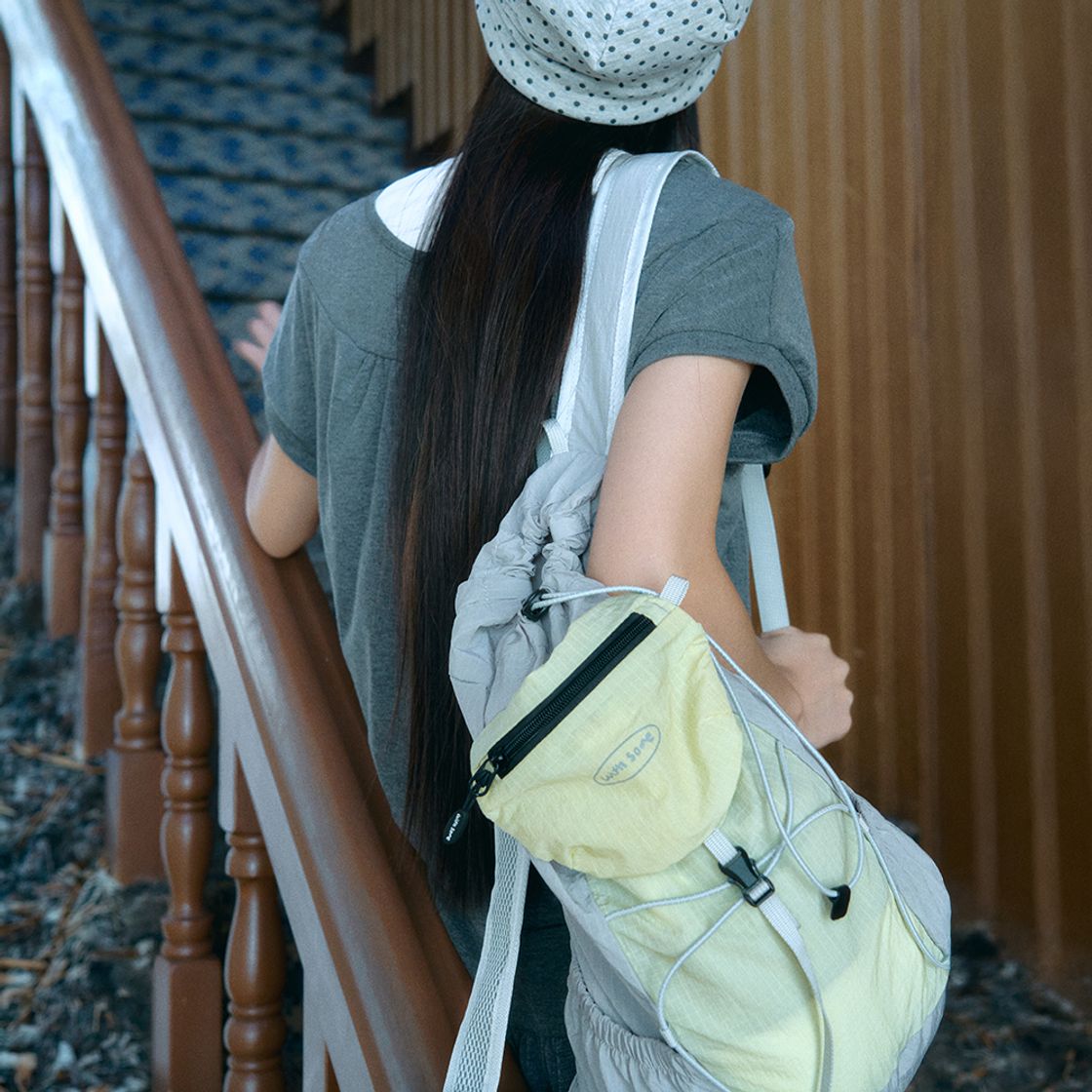 위드썸 메이드 더블 스쿱 포켓 백팩 (6color)(withsome made Double Scoop Pocket Backpack (6color)) - 2