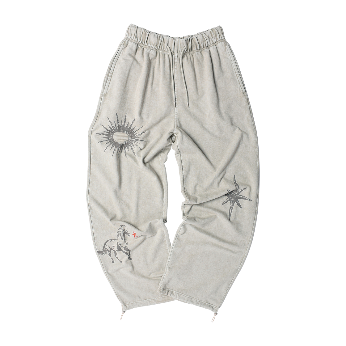 VH2GSUPA01ABE Thevinylhouse Rodeo Washed Sweat Pants Beige