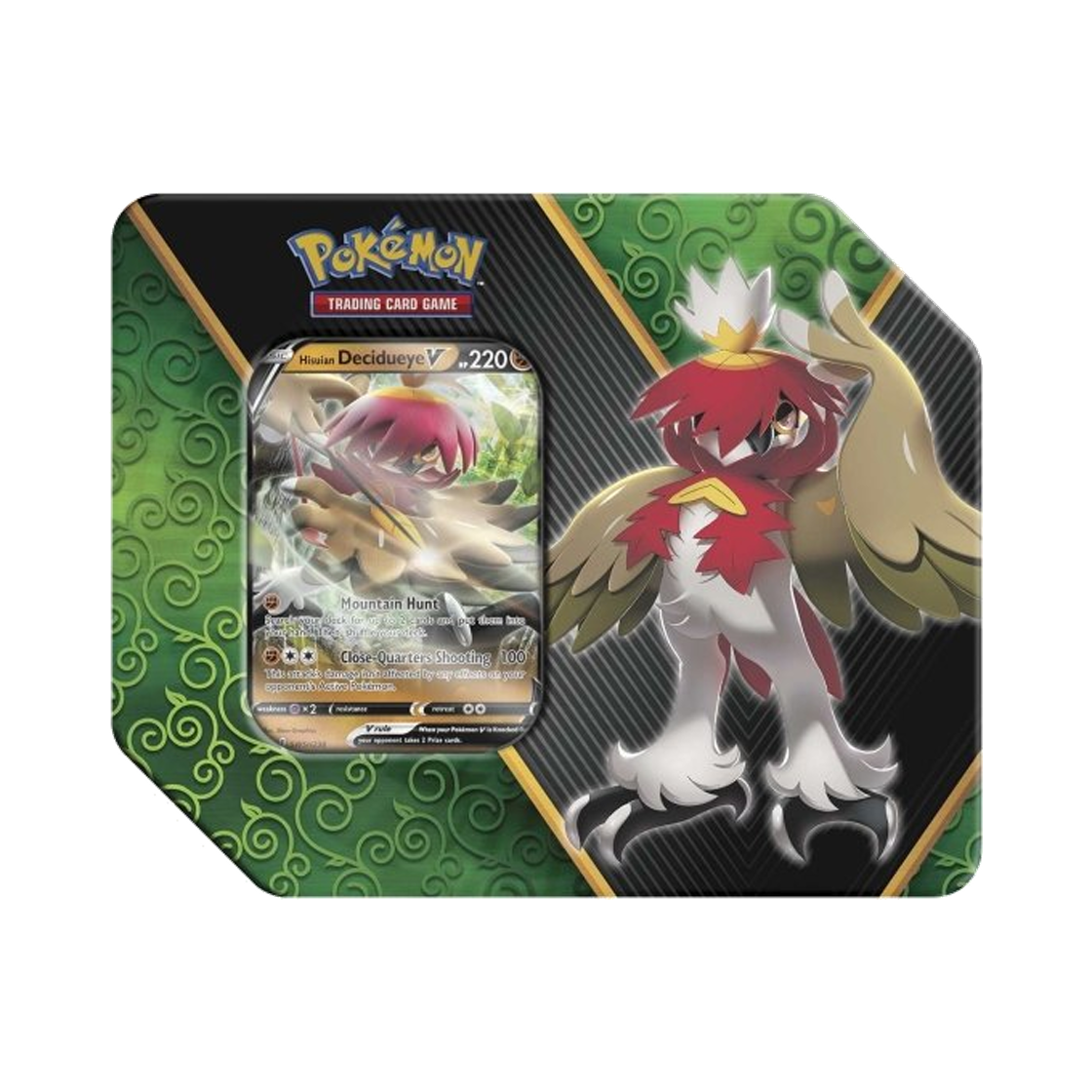 포켓몬 TCG 다이버전트 파워스 틴 히스이 모크나이퍼 V (영문판)(Pokemon TCG Divergent Powers Tin Hisuian Decidueye V (English Ver.)) - 1