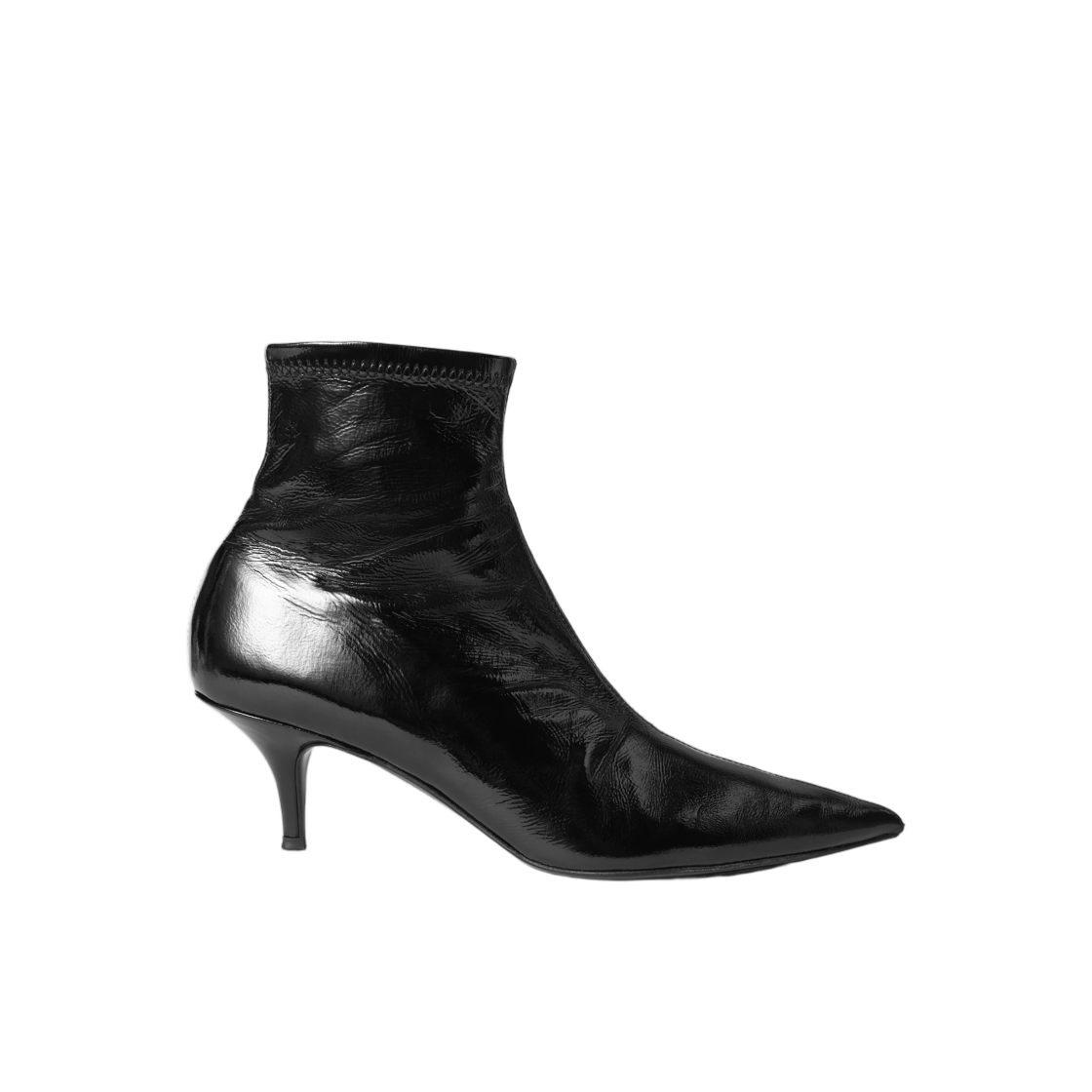 (W) 셀린느 삭 부티 샤이니 램스킨 블랙((W) Celine Sock Booty in Shiny Lambskin Black)