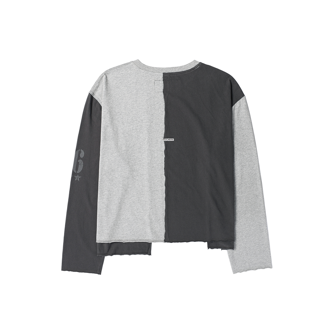 더바이닐하우스 블록 언밸런스 긴팔 티셔츠(W) 그레이(Thevinylhouse Block Unbalance Ls Tee(W) Grey) - 2