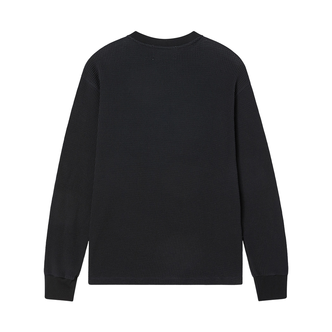 엔 아카이브 워시드 코튼 와플 헨리넥 티셔츠 블랙(N ARCHIVE Washed Cotton Waffle Henry Neck T-Shirts Black) - 2