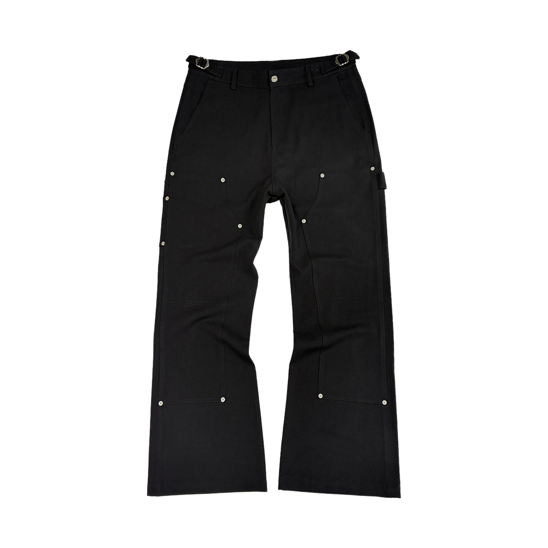 플레이버리즘 더블니 플레어드 슬랙스 블랙(Flavorism Double Knee Flared Slacks Black)