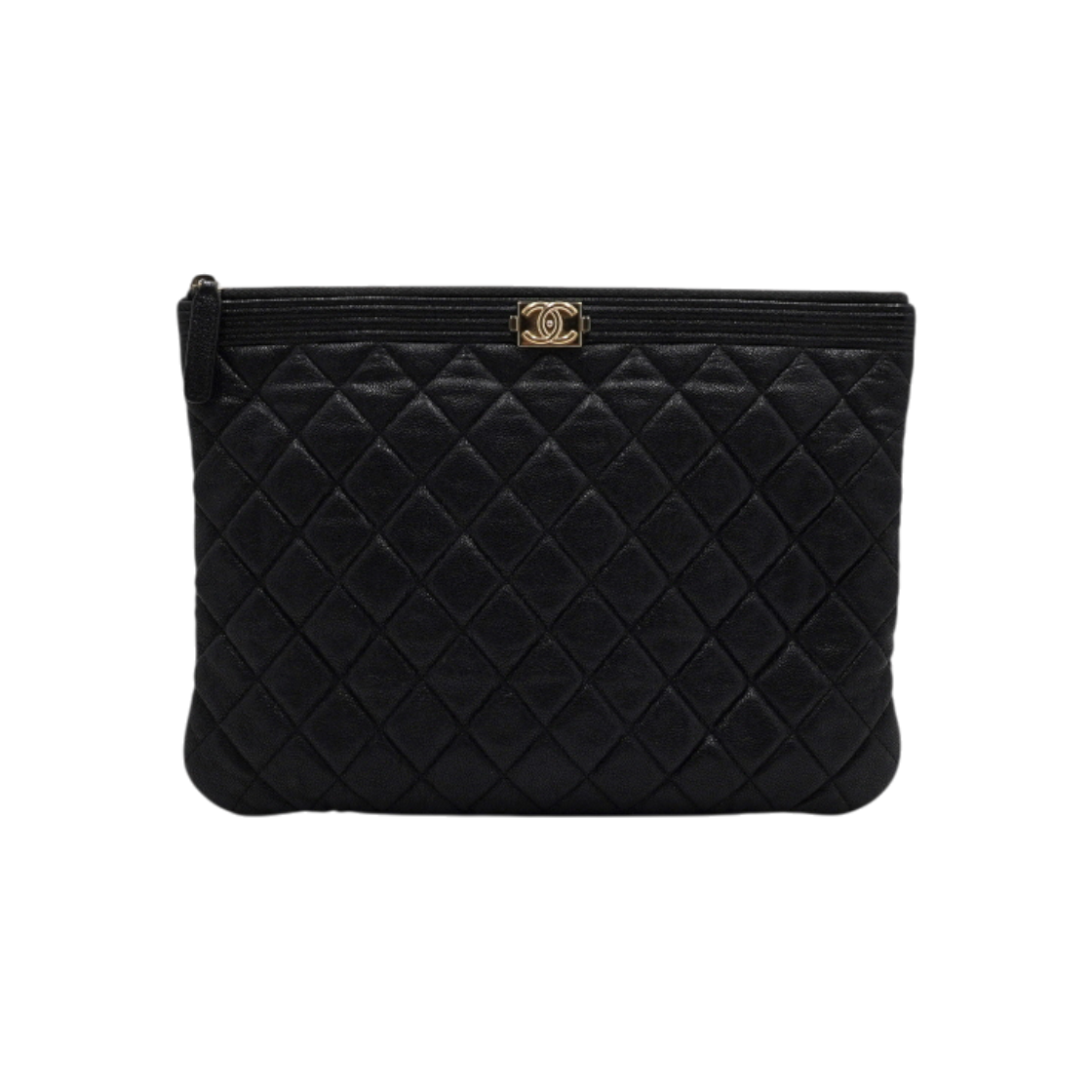 IT4PSOC4CTRJ Chanel Black Caviar New Medium Boy Chanel Clutch Bag