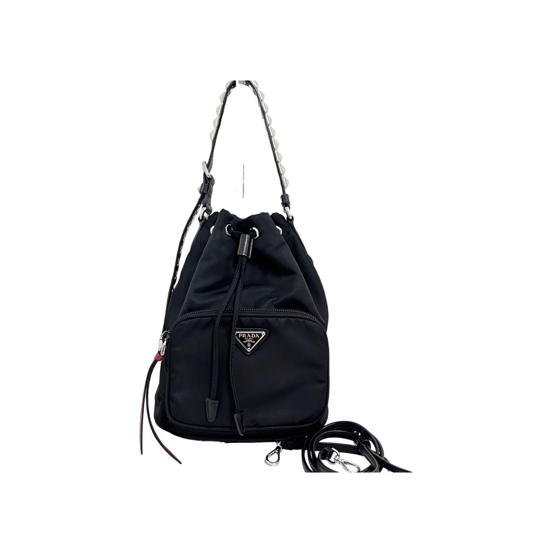 ITH22VL4G6MB Prada New Bella Nylon Bucket Bag